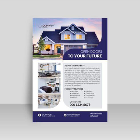 Real Estate Flyer Templates cover image.