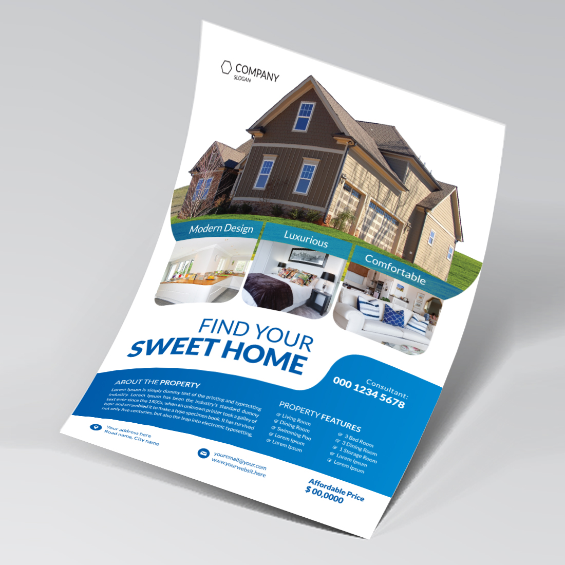 Real Estate Flyer Templates preview image.