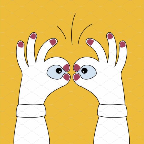 Hands depict binocular. cover image.