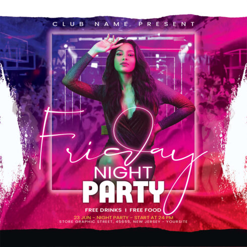 Night Club Flyer Template cover image.