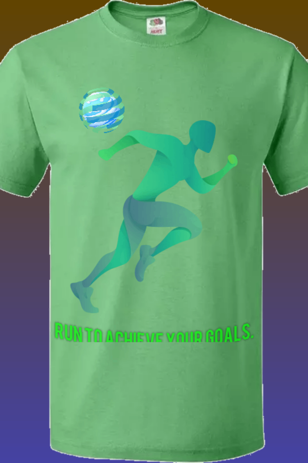 T-shirts design(green colour) pinterest preview image.