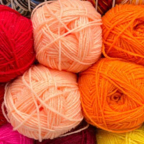 Balls of yarn for knitting. The cover image.