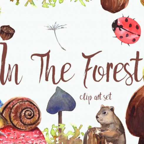 In The Forest - Clip Art Set cover image.