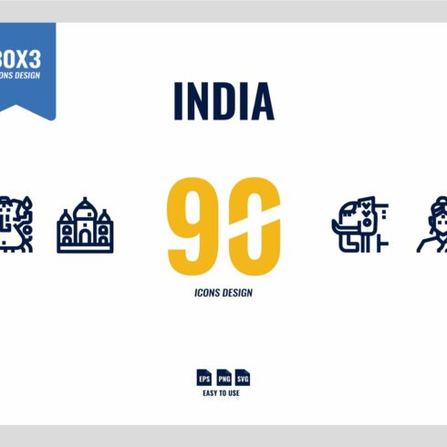INDIA 90 Icons cover image.