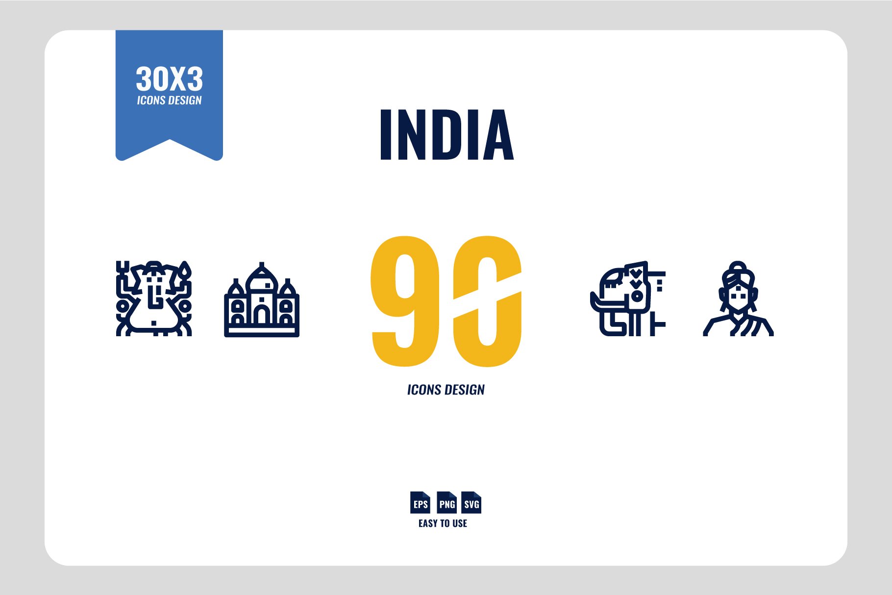 INDIA 90 Icons cover image.