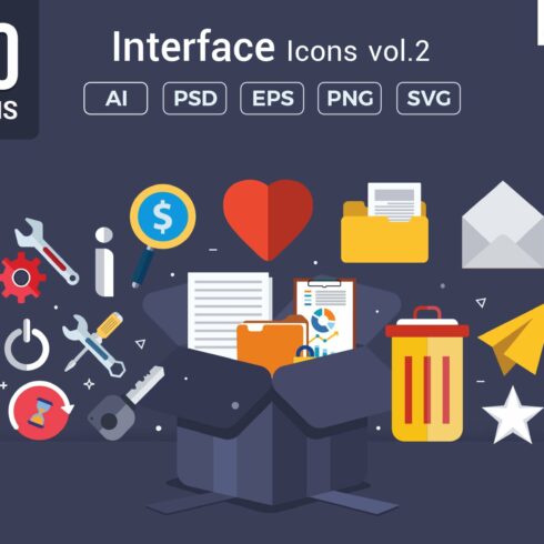 Interface Vector Icons V2 cover image.