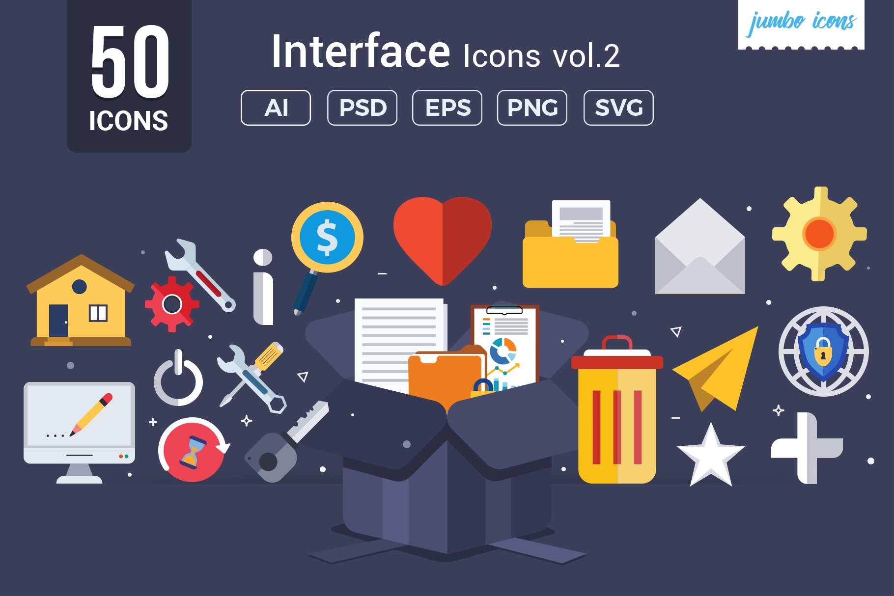 Interface Vector Icons V2 cover image.