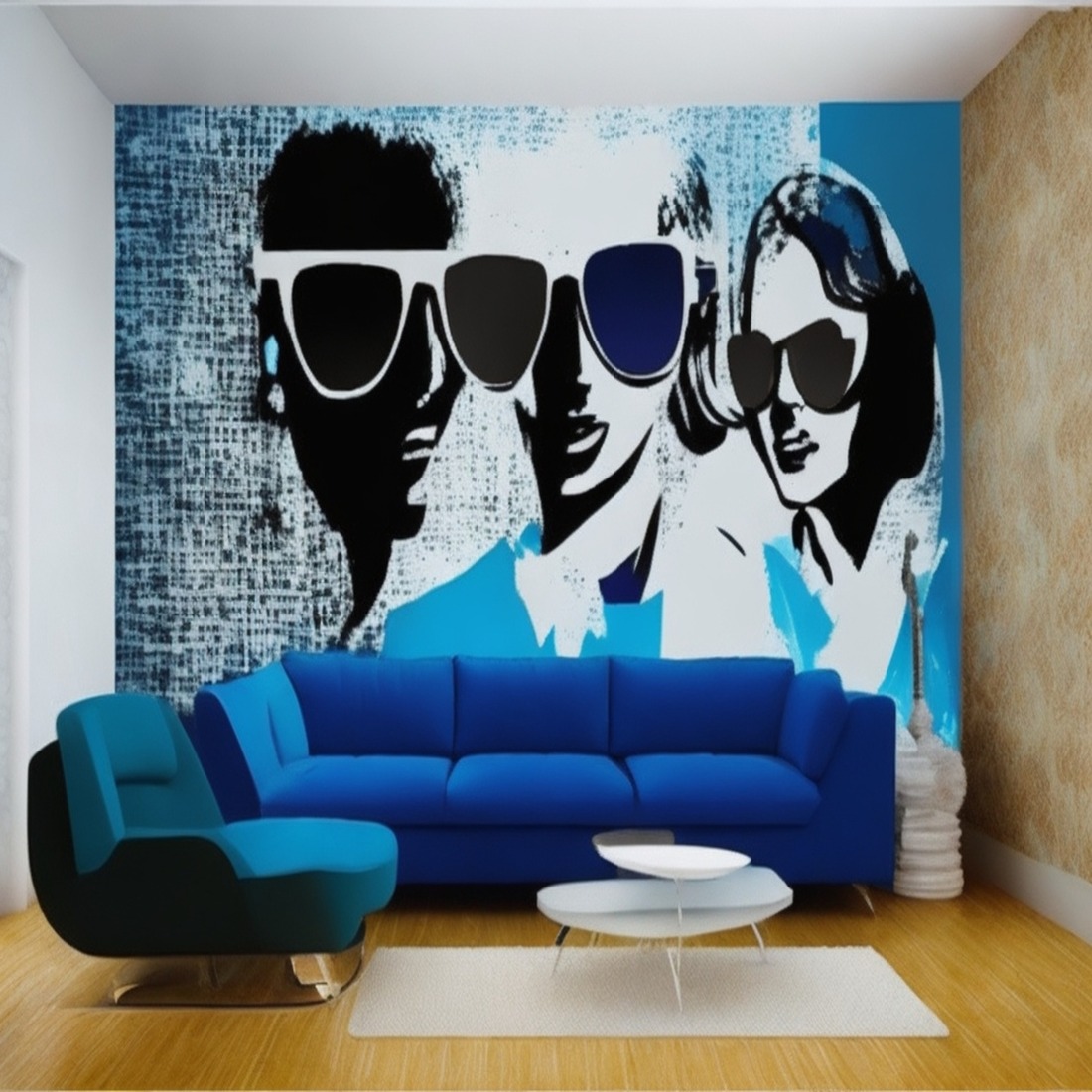 Interior wall art background design preview image.