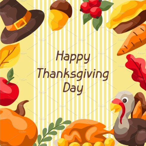 Happy Thanksgiving Day background. cover image.