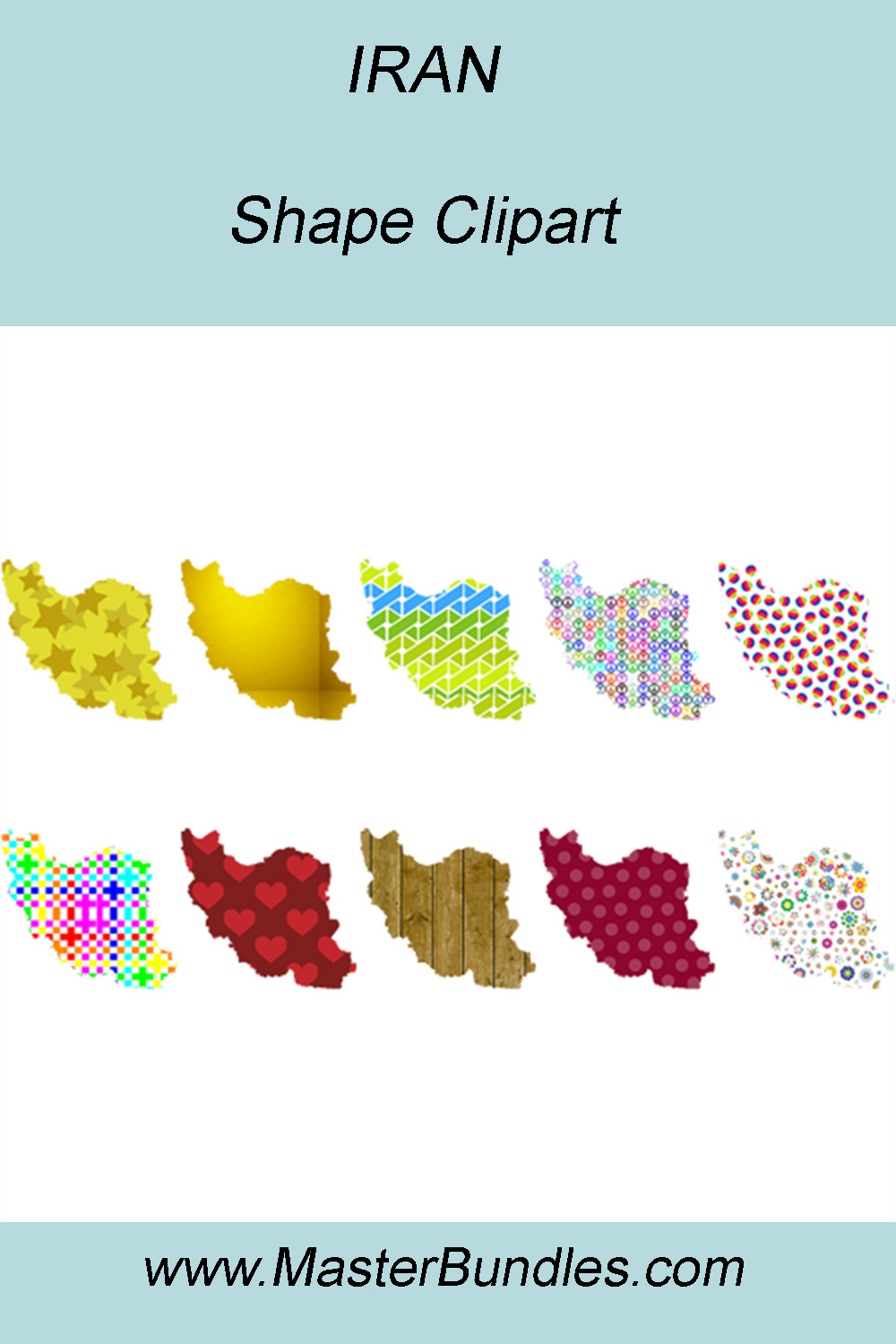 IRAN SHAPE CLIPART ICONS pinterest preview image.