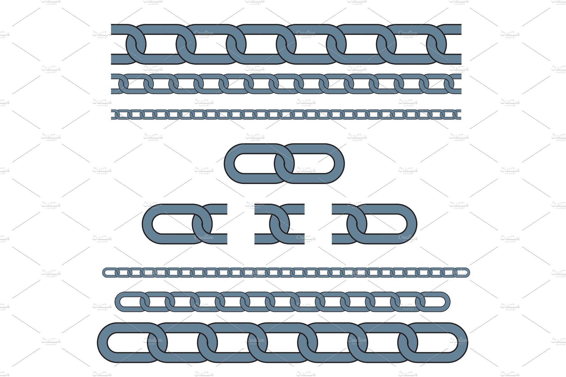 set of vector chains cover image.