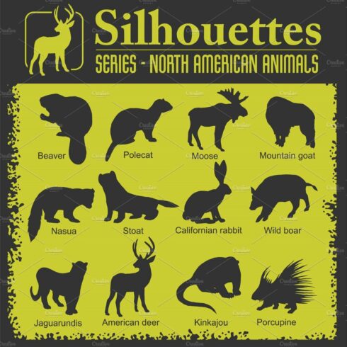 Silhouettes - North American animals cover image.