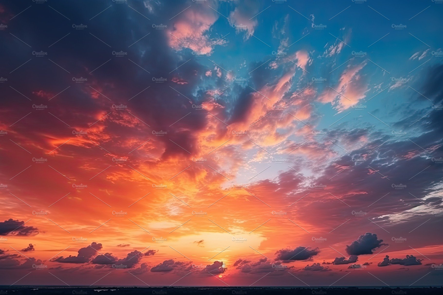 Colorful Sky Concept Stunning Sunset With Vibrant Twilight Sky And 