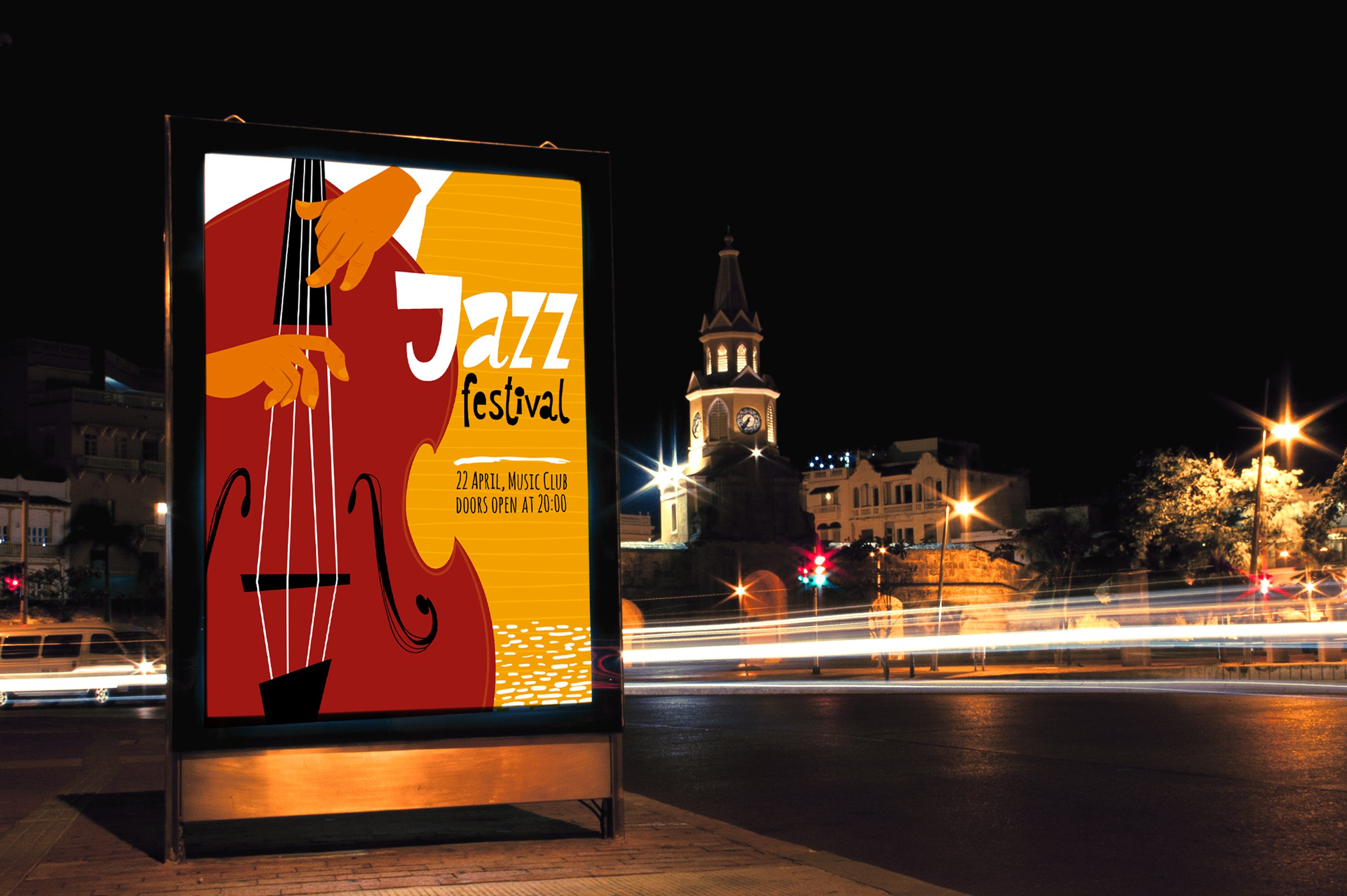 4 Unique Jazz Poster Designs preview image.