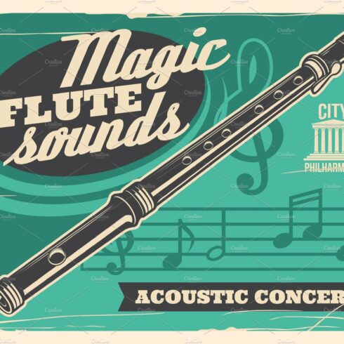 Flute music, live acoustic concert cover image.