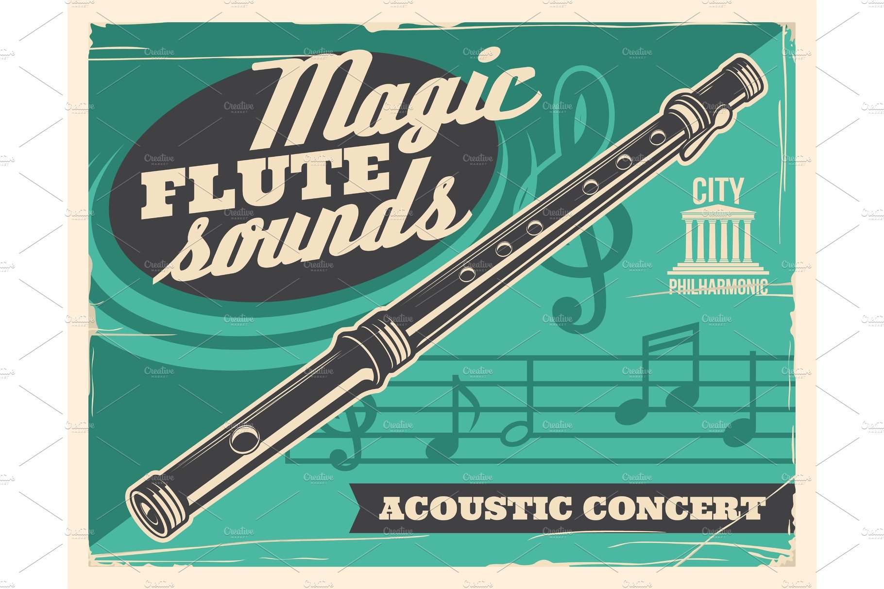 Flute music, live acoustic concert cover image.