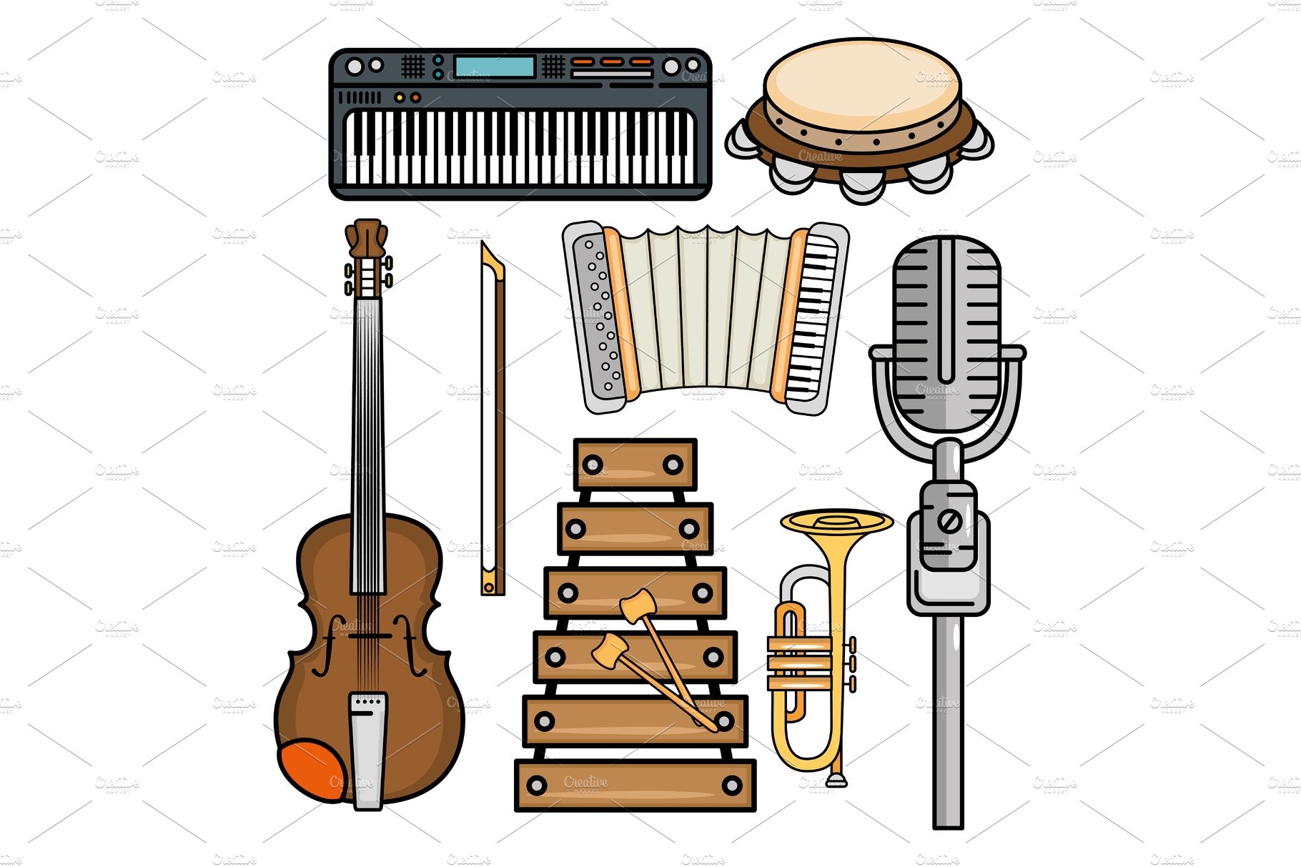 musical instruments icon cover image.