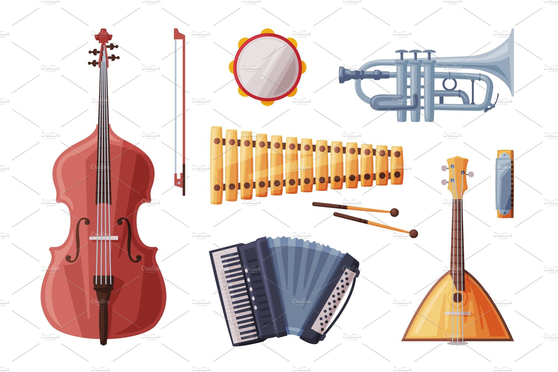 Musical Instruments Set, Cello cover image.