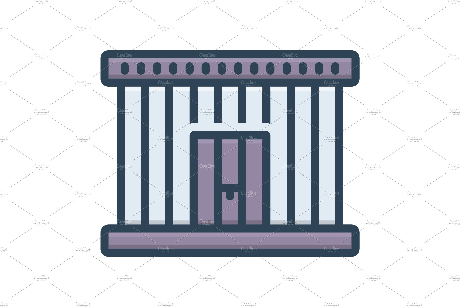 Jail prison icon cover image.