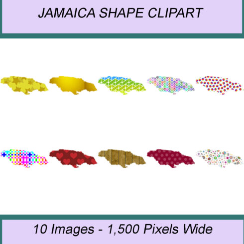JAMAICA SHAPE CLIPART ICONS cover image.