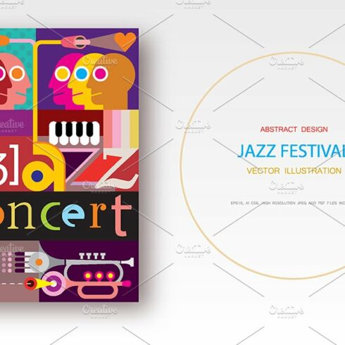 Jazz Concert / Jazz Festival vector cover image.