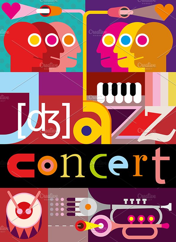 Jazz Concert / Jazz Festival vector preview image.