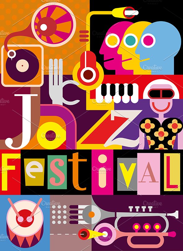 Jazz Festival Poster preview image.