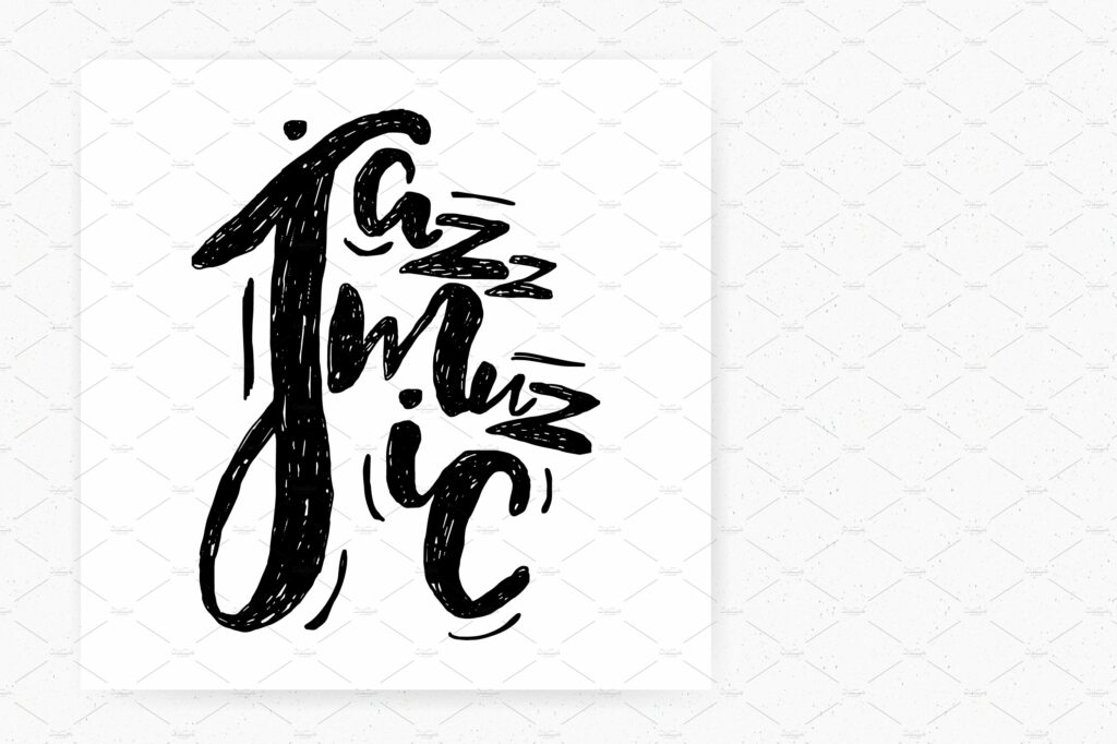 Jazz music lettering – MasterBundles
