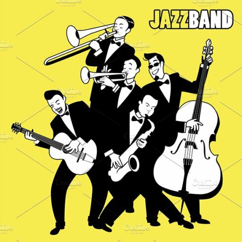 Jazz Band vector illustration! cover image.