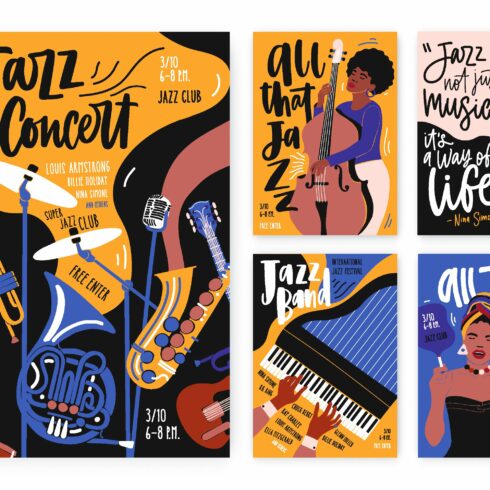 Jazz poster set cover image.