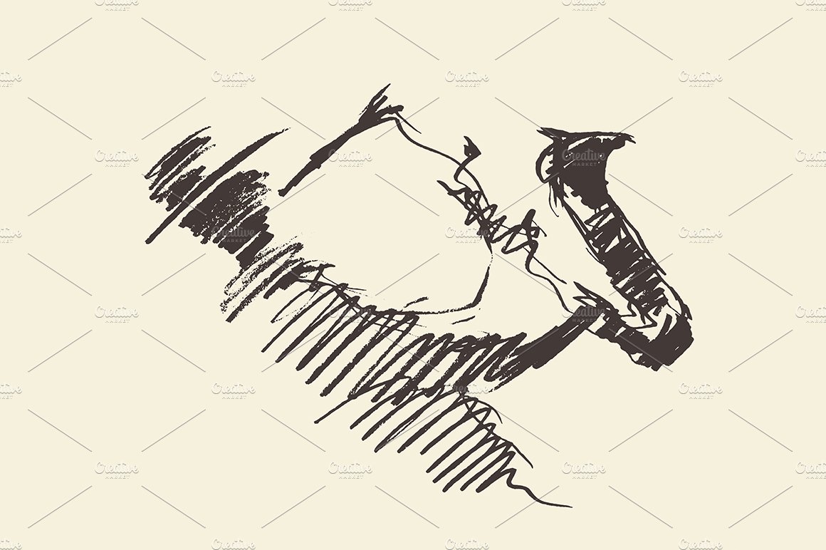 Man playing saxophone cover image.