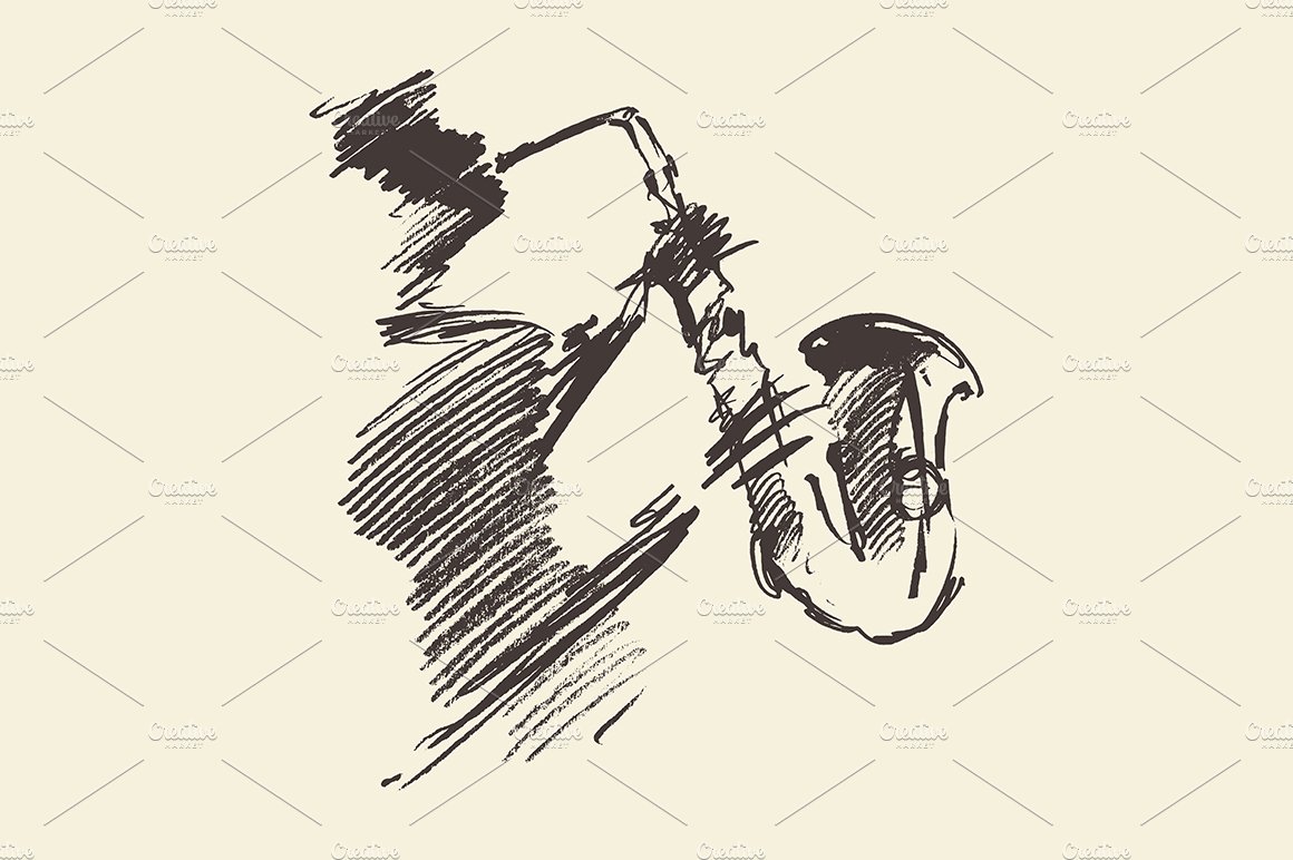 Man playing saxophone cover image.