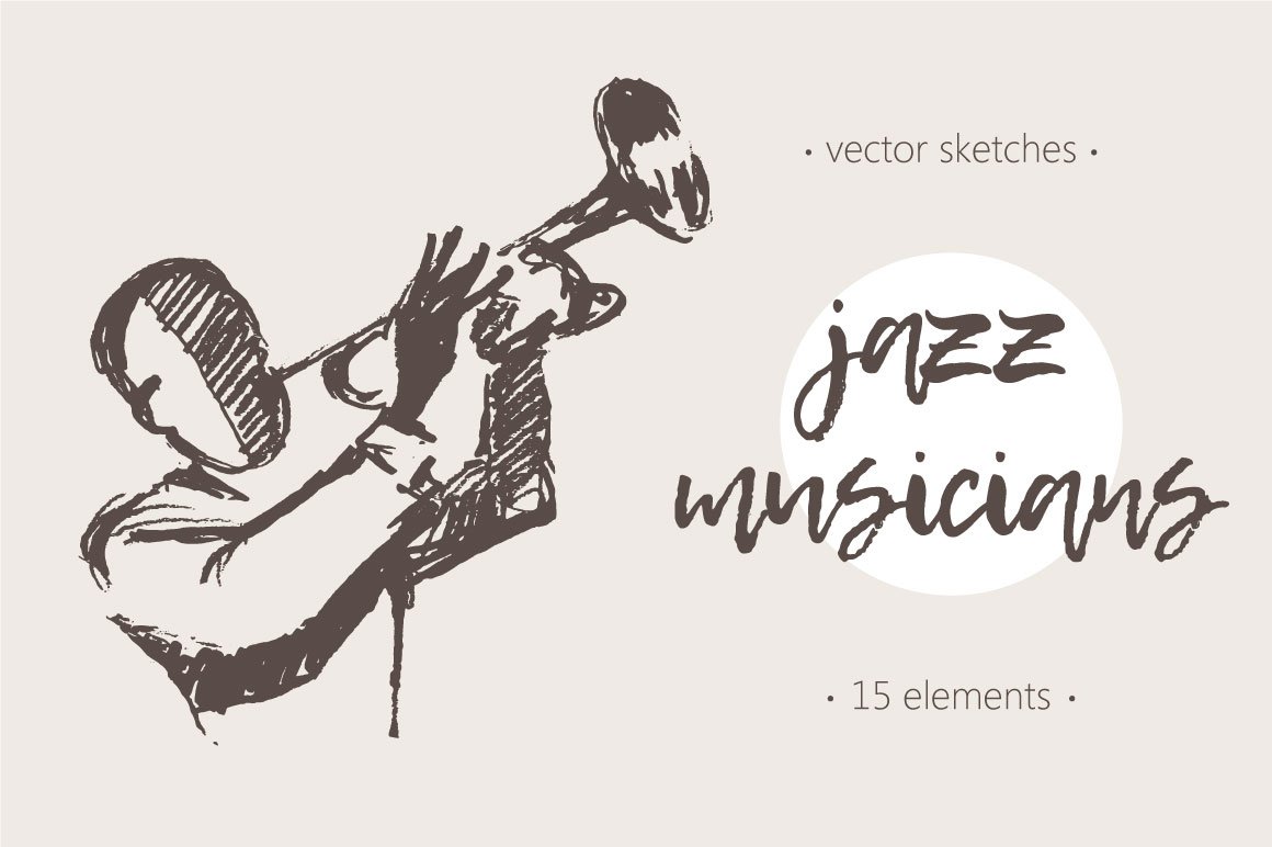 Sketches of jazz musicians cover image.