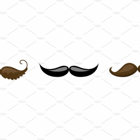 Mustache collection. Black cover image.