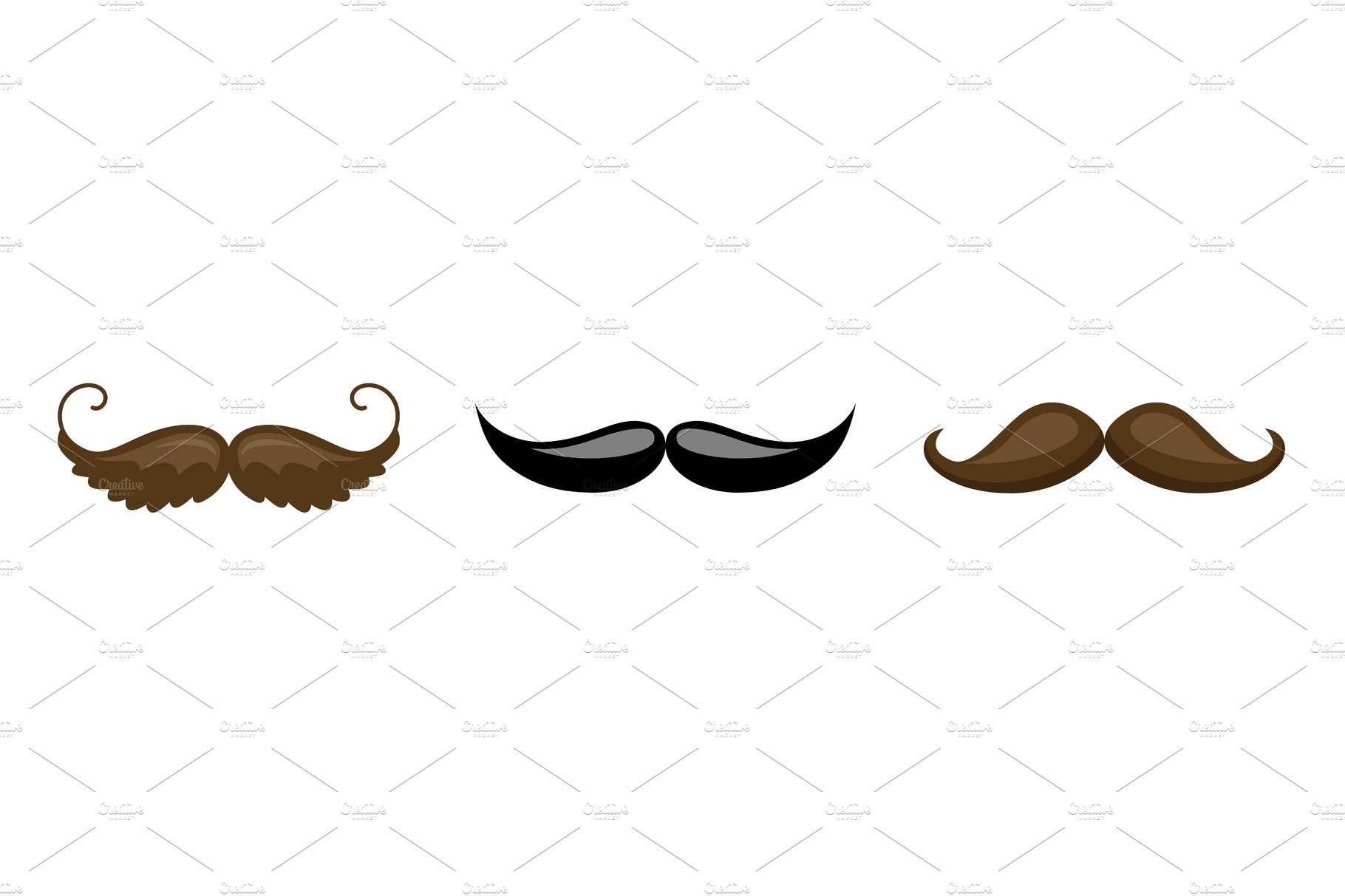 Mustache collection. Black cover image.