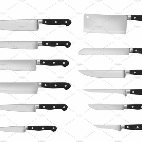Kitchen cutlery, butchery knives cover image.