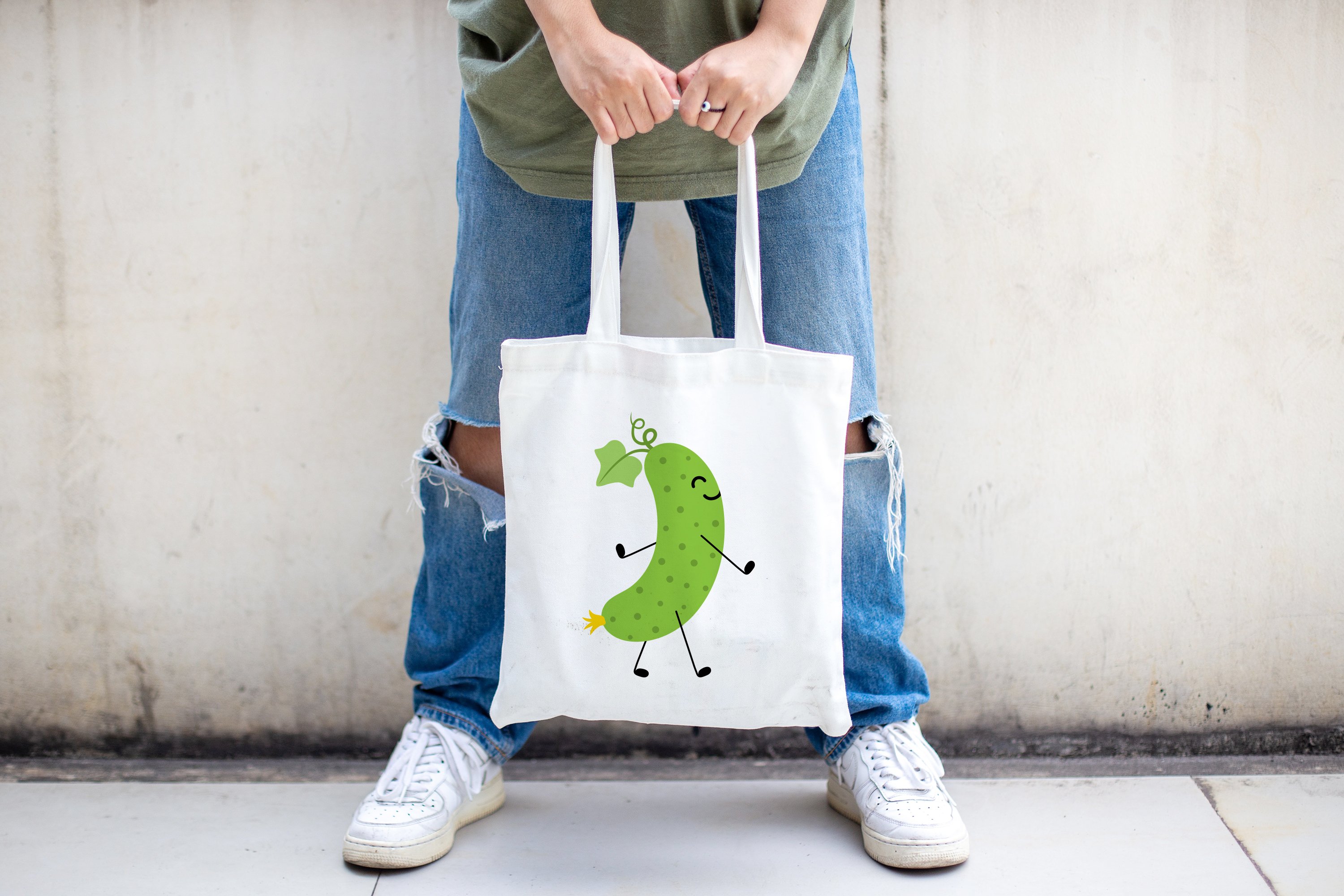 Cucumber cartoon cute happy smiling preview image.