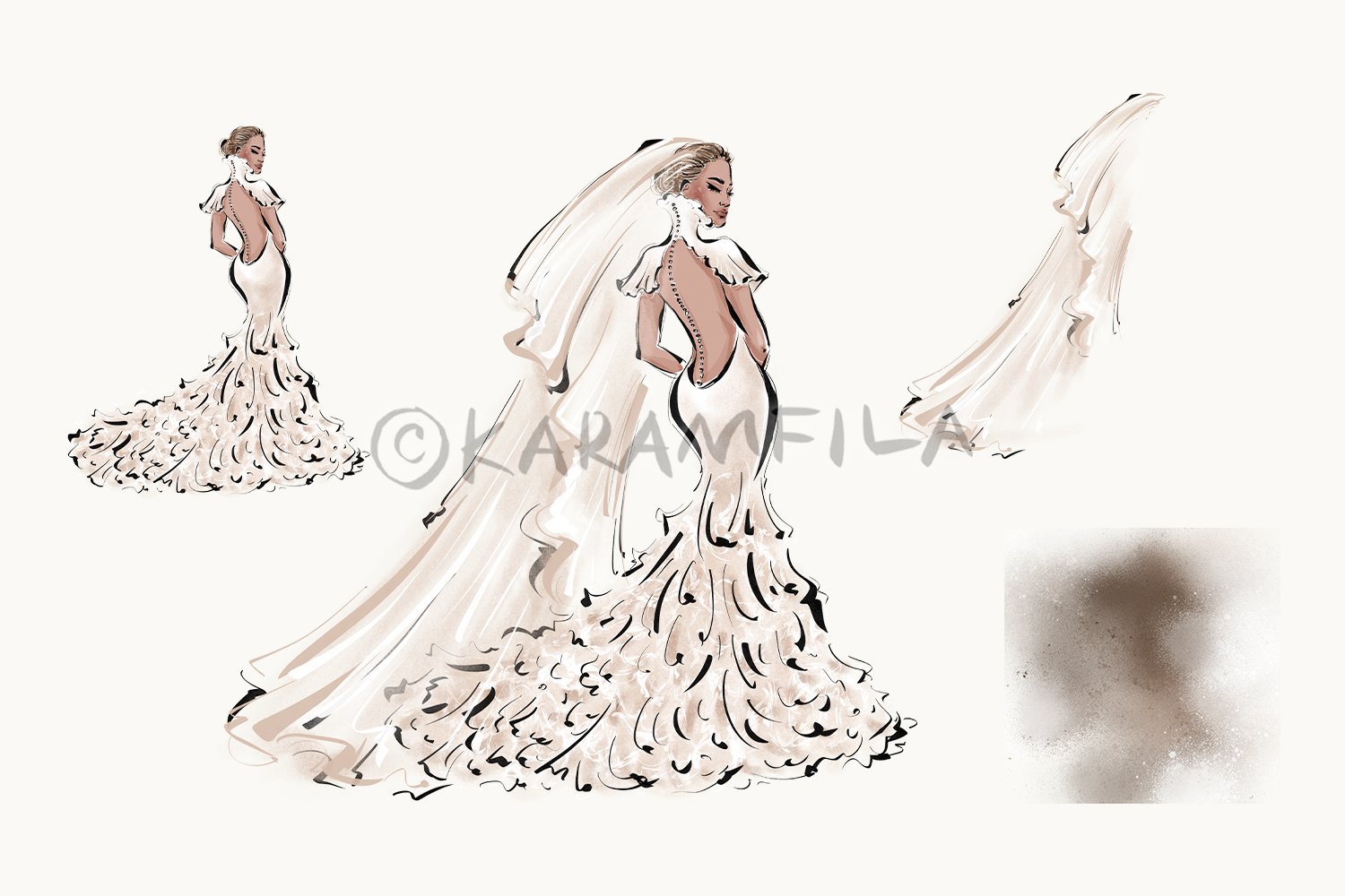 J Lo Wedding Clipart preview image.