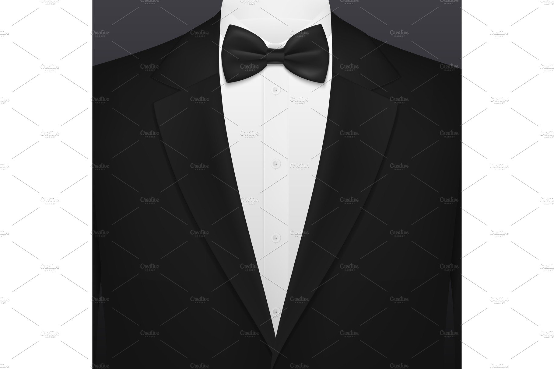 Black smoking suit, tuxedo cover image.