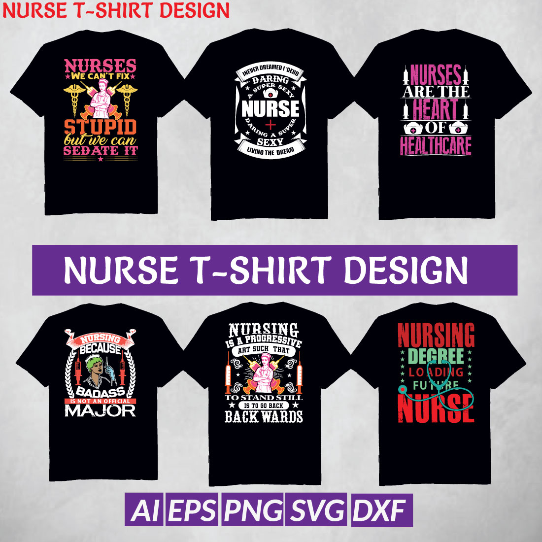 "Unique Nurse T-Shirt Design for Medical Professionals" preview image.