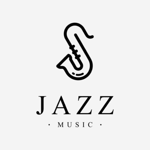 Letter J Saxophone Jazz Music Logo cover image.