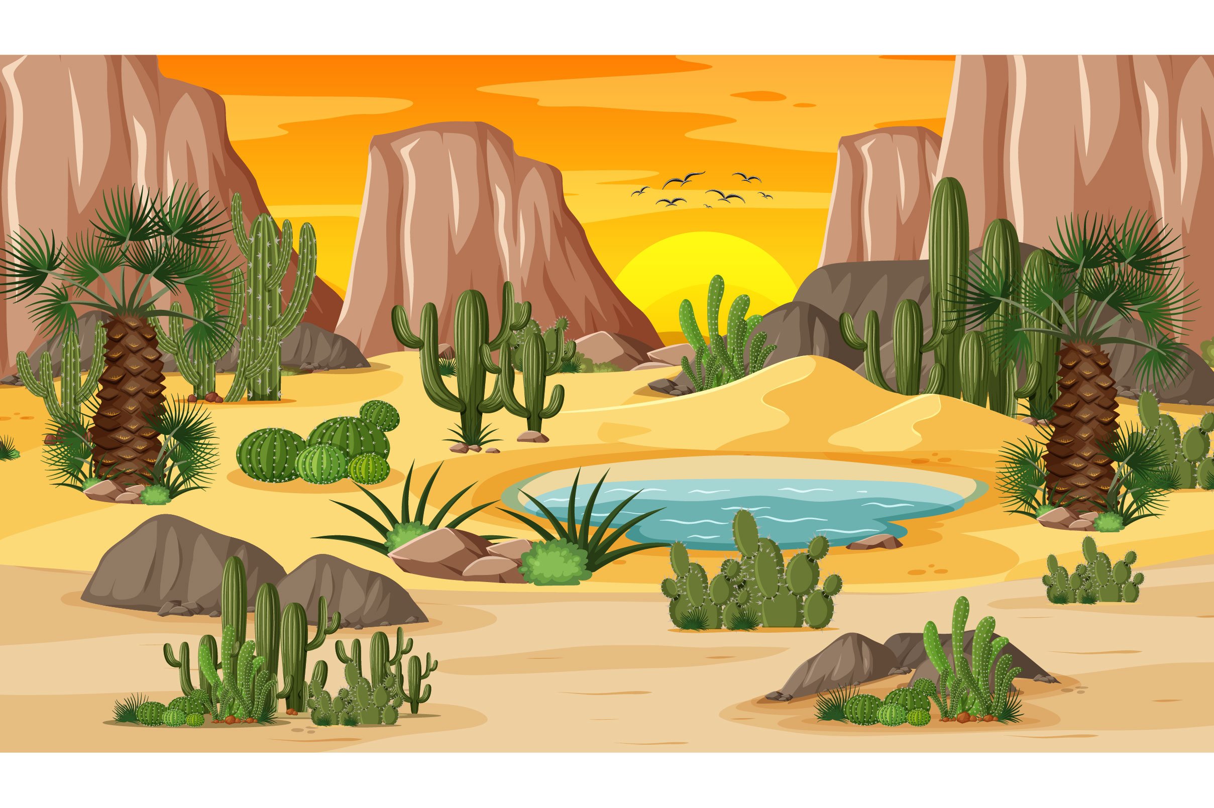 desert-forest-landscape-sunset-scene cover image.