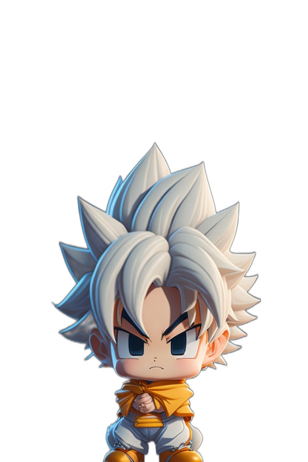 3D Animated style Goku design high quality pinterest preview image.