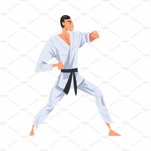 Male Karate Fighter Character in cover image.