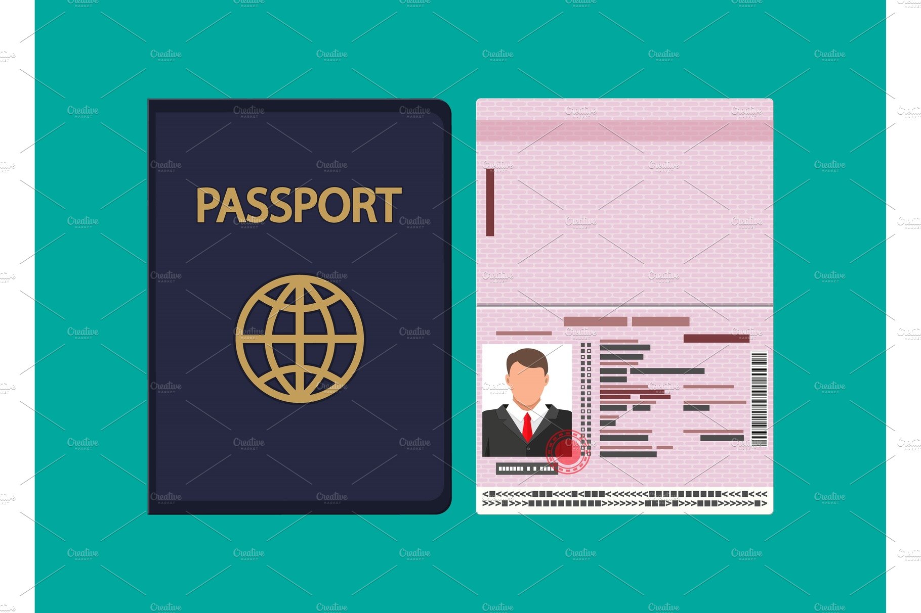 ID card icon. Identity card cover image.