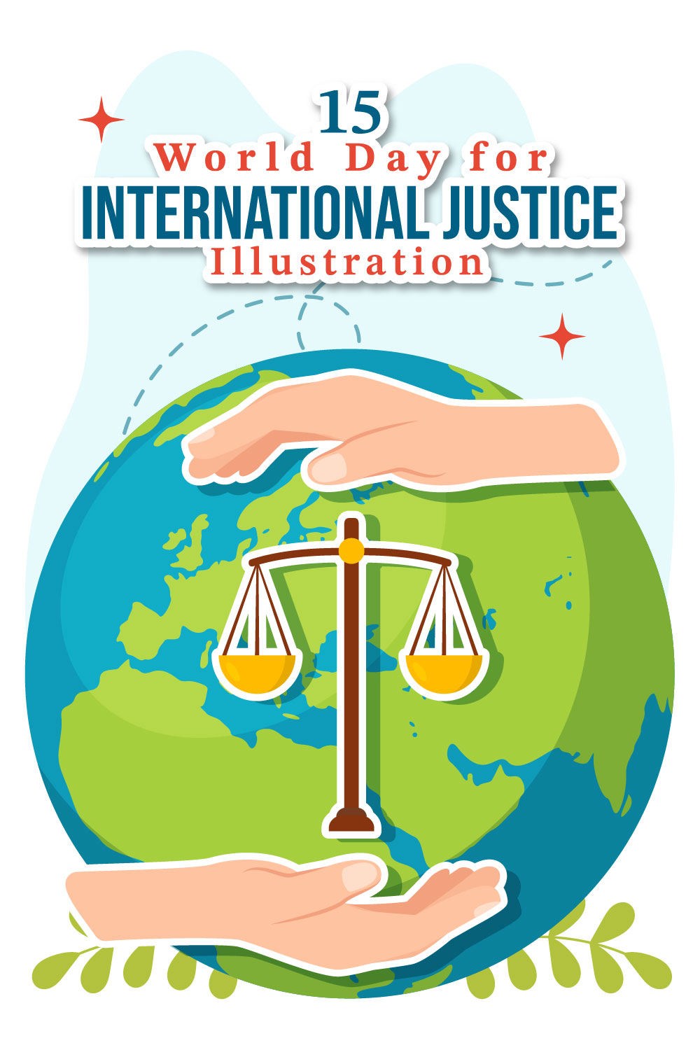15 World Day for International Justice Illustration pinterest preview image.