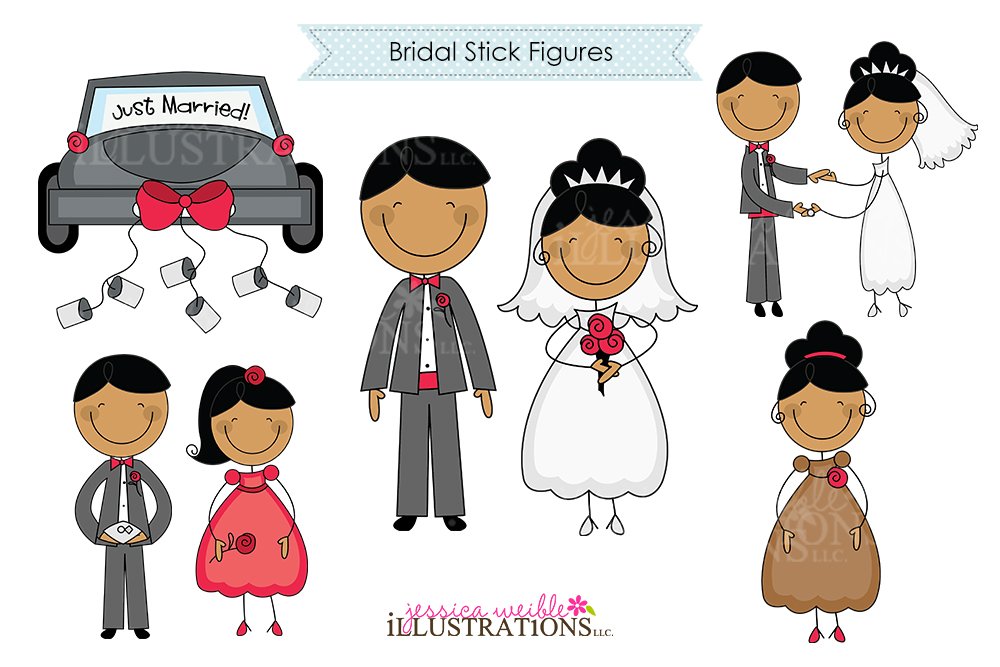 Bridal Stick Figures - Dark Skin cover image.