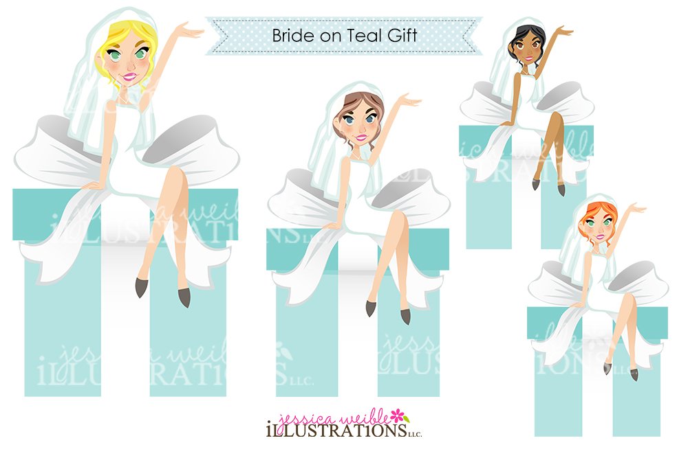 Bride on Teal Gift cover image.
