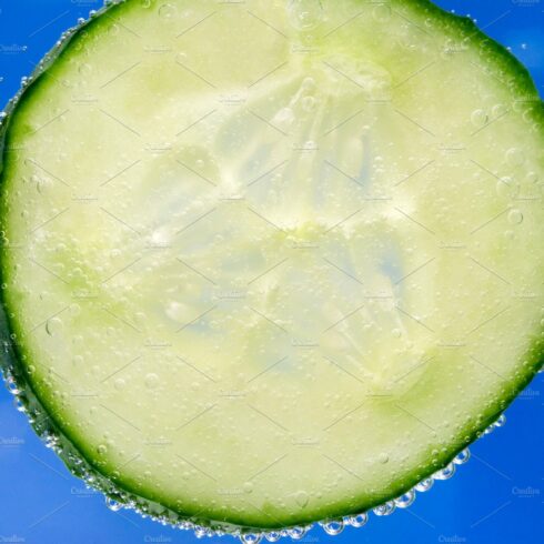 cucumber small bubbles from soda and cover image.
