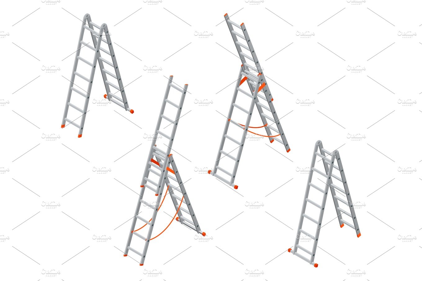 Isometric ladder. cover image.